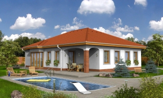 Maison de famille à un étage avec garage.